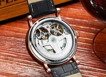 AILANG Pánske Hodinky Top Značky Luxusné Sapphire Módne Mechanické Hodinky Multifunkčné Dvojité tourbillon Mužov Bežné Náramkové hodinky