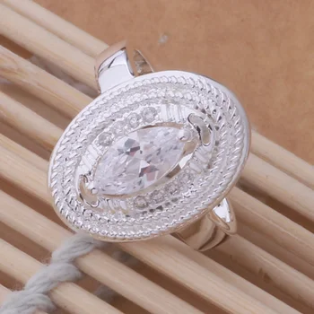 AR380 Hot strieborné pozlátené Prstene pre ženy&mužov silver 925 šperky, módne šperky, Hrbole oválny tanier /aqlajhsa asjajjqa
