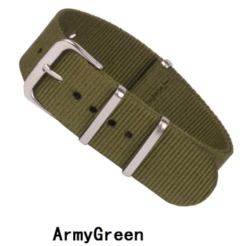Armáda Vojenské Nato Vintage Retro Nylon Sledovať 22 mm Zelená Textílie Tkané Watchbands Popruh Kapela Pracky Pásu 12mm-24mm Príslušenstvo