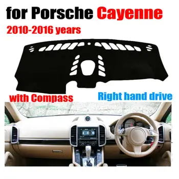 Auto panel kryt mat na Porsche Cayenne s Kompasom 2010-2016 Pravej strane jednotky dashmat pad dash zahŕňa auto príslušenstvo