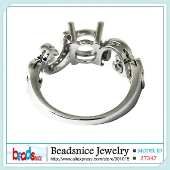 Beadsnice ID27347 semi mount krúžok nastavenia kolo prispôsobiť prsteň zo striebra 925 Krúžok DIY príslušenstvo pre módny návrhár