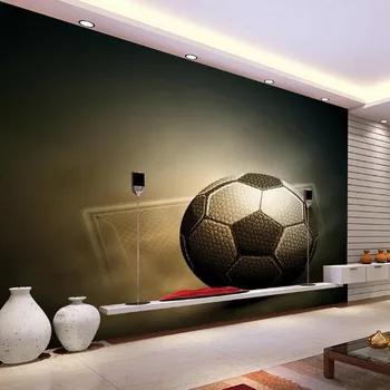 Beibehang 3D Futbal, Tapety Šport Fotografie Tapety Obývacia Izba Gauč Spálňa Futbal TV Pozadie Prispôsobiť 3d stenu papier