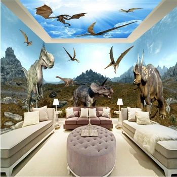 Beibehang Jurský Vek Dinosaurov vlastné foto tapety na steny 3d TV, spálne, veľká nástenná maľba na stenu papier obývacia izba kontakt-papier