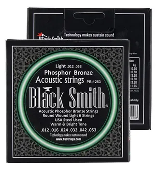 Black Smith Reťazce Phosphor Bronze Akustické Gitarové Struny Svetlo alebo Vlastné Svetlo, Vyrobené v Kórei