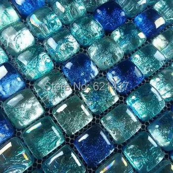 Blue sea pearl perličiek krištáľové sklo obkladačky pre kúpeľňa, domácich kutilov kuchyňa backsplash HMGM1059