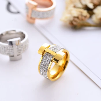 BORASI Šperky, Prívesky Prstene Pre Ženy AAA Zirkón Crystal Krúžok Hot Predaj Elegantné Nerezové Krúžky Prst Luxusné Bijoux