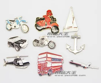 Cartoon Preklopke Kolíky kovové Odznak Vintage Klasiky Módne Retro autobus motocykel kotviace plachetnice