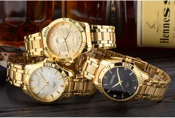 CHENXI Zlaté Hodinky Mužov Luxusné Obchodné Muž Zlaté Hodinky Vodotesné Módne Bežné Quartz Mužské Šaty Hodiny Darček Náramkové hodinky