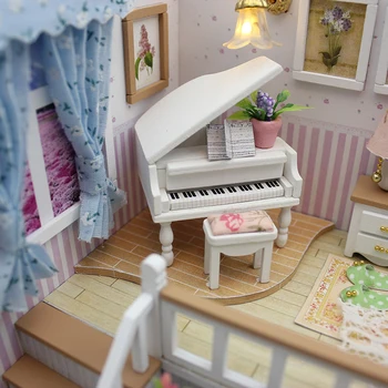 CUTEBEE Doll House Miniatúrne DIY domček pre bábiky S Furnitures Drevený Dom Hviezdy Neba Hračky Pre Deti Darček k Narodeninám M026