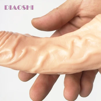 DIAOSHI 17 cm Realistické análny Vibrátor so Silnou Prísavkou sexuálne hračky pre ženy, flexibilné Penis análny zadok plug, Dospelých, Sexuálne Produkty