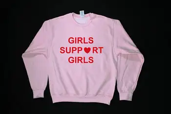 Dievčatá Podporu Dievčatá Ružové Unisex Mikina Dievča moc ružová mikina bežné topy feministické pulóver Jumper
