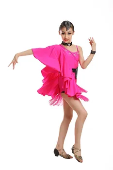 Dievčatá Sexy latinské Tanečné Šaty pre Compeition Deti Moderný Spoločenský Tanec Šaty Tango/valčík/chacha Tanečné Šaty Dancewaer 89