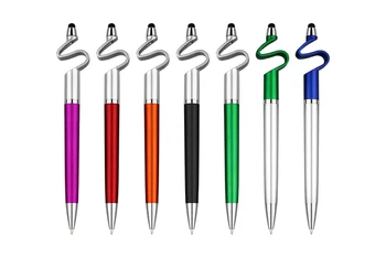 Doprava zadarmo 5 ks twist akcia gumené guličkové pero pre mobil/ipad, nový dizajn, farebné barel je možné vytlačiť logo klienta držiaka telefónu