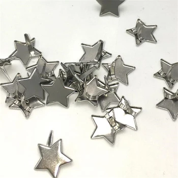 DoreenBeads Mini Kovové Star Brads Scrapbooking Embellishment pre DIY Plavidlá, Šperky, Takže Zistenia Kolo Striebornej Farbe 20 Ks