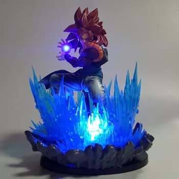 Dragon Ball Z Akcie Obrázok Son Goku Super Saiyan 4 Power Účinok Rock Base DIY LED svetlo Nastaviť DBZ Gogeta Goku Vegeta Model DIY189