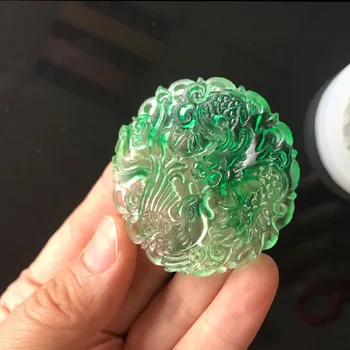 Dragon Phoenix Jade Prívesok Tvarované Silikónové Tortu Formy Kuchynské Formy Na Pečenie Ručné Epoxidové Silikónové Formy Kuchynské Formy Na Pečenie