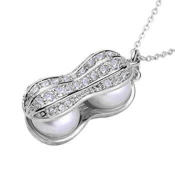 Dámske Módne Šperky Imitácia Perly Clavicle Reťazca Arašidové Náhrdelník s Príveskom