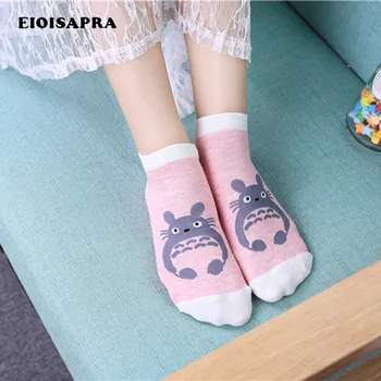 [EIOISAPRA]Tvorivé Žakárové/Totoro Tlač Roztomilý Zábavné Ponožky Ženy kórejský Zvieratá Ponožky Kawaii Sokken Novinka Calcetines Mujer
