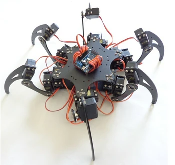F17328 18DOF Hliníkové Hexapod Robotický Pavúk Šesť Nohy Robot Rám Auta bez Diaľkového ovládača