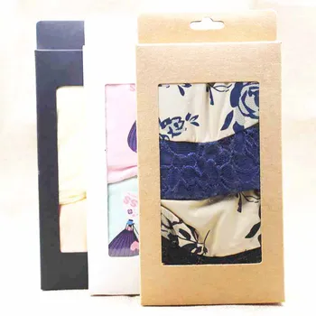 FeiLuancustom multi farebný papier, záves balenie darčekové/candy rámčeku s čírymi pvc okien kartón deti/dospelí nohavičky balenie box