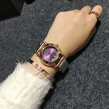 GUOU náramkové hodinky Quartz Hodinky Nepremokavé dámske Módne Hodinky z Nerezovej Ocele Kapela High-Grade Quicksand Diamond