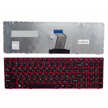 GZEELE NOVÉ lenovo G580 Z580A G585 Z585 G590 s rámom RU rozloženie Nahradenie červená čierna farba ruskej notebooku, klávesnice