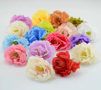Hodváb flowers10pcs/veľa svadobné dekorácie pre domov scrapbooking plastové kvety pompom umelé kvety na ozdobu