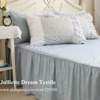 Horúce rustikálny čerstvé kvety tlače posteľná bielizeň nastaviť čipky prehrabať perinu Výšivky posteľ list elegantná posteľ sukne prehoz cez posteľ pre lôžkoviny