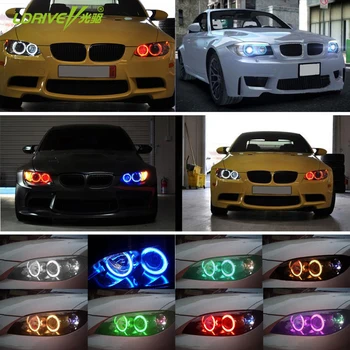 Hot Predaj 42 RGB 5050 SMD Angel Eyes Super Jasné LED Halo Svetlo predné Svetlomety Diaľkové Držiak Pre BMW E36 E38 E39 E43 E46