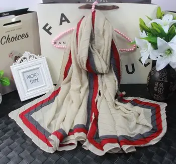 HOT PREDAJ obdĺžnikový tvar Miyake skladaný patchwork Bavlnené šatky NA SKLADE