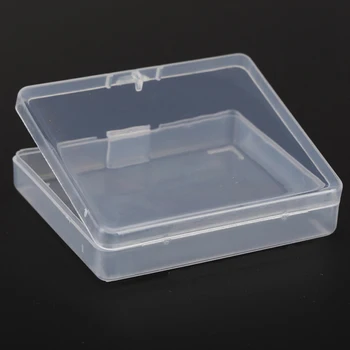 Hrubé Transparentné malé námestie, plastové krabice s Vekom Balenie Úložný box pre šperky box organizátor Časti boite rangement