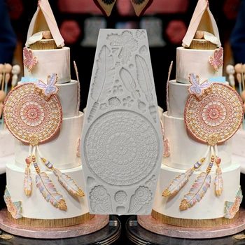Jedinečný Dreamcather Silikónové Formy Fondant Plesne Cake Zdobenie Nástroje Čokoláda Gumpaste Formy, Sugarcraft, Kuchynské Príslušenstvo