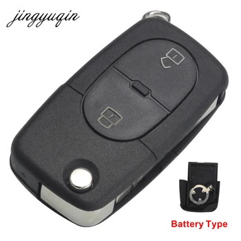 Jinyuqin 10pcs/veľa fit Batéria CR1620 Držiteľ Flip Skladací Kľúč Shell Pre Audi A2 A3 A4 A6 Staré Modely 2 Tlačidlom Vzdialené Tlačidlo Prípade