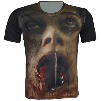 Joyonly Deti Punk Štýl 3D T-shirt Zombie Horor Vzor Vytlačené T košele Leta 2018 Chlapci Dievča v Pohode Vtipné Tričká Topy Oblečenie