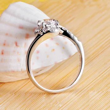 Jz274 925 sterling-striebro-šperky claddagh krúžky vykladané zirkón šperky pre ženy anillos mujer snubné prstene bague femme anel
