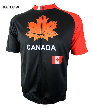 Kanadský Javorový List v Lete Cyklistika Dres, krátke rukávy cyklistické Oblečenie Cyklus Bicykel Bicykel Jersey Tričko Oblečenie
