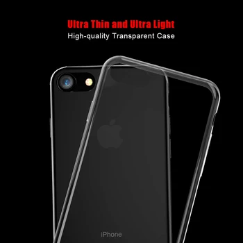 KISSCASE Pre iPhone 7 Prípade Mäkké TPU Silikónové Ultra Tenký Telefón púzdra Pre iPhone 5 5s SE 6 6s Plus 7 7 Plus puzdro Príslušenstvo