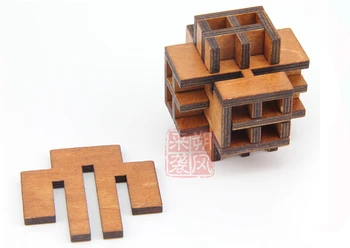 Klasické Drevené Mozgu Teaser Puzzle Hra hračka IQ Vzdelávacie Drevené Puzzle pre Deti a Dospelých