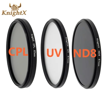 KnightX CPL UV Objektív Filter 58mm ND Pre nikon Canon t5i T3i T4i 550D 600D 650D 1100D 60D Fotoaparát DSLR D5200 D5300 D3100 D3300 52MM