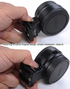 Kovové Nahradenie Základnej Nohy Stojana pre Canon EF-EOS M Mirrorless Fotoaparát Adaptér Objektívu Krúžok -Dno je Fotoaparát Rýchle Uvoľnenie Doska