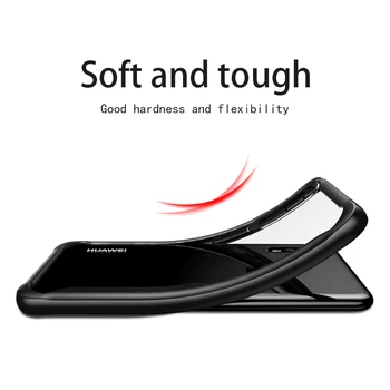 KSELF Shockproof Telefón Prípade Huawe P20 Lite Prípade P20 Pro Soft TPU Kryt Priehľadné Silikónové puzdro Na Huawei P20 Pro Coque
