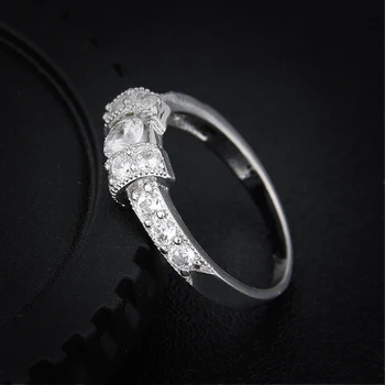 Kvalitné Krásne Svadobné Zásnubné Prstene pre Ženy 0.8 Carat CZ Krúžok Krásne Šperky Dámske Darčeky CC142