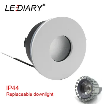 LEDIARY Vodotesný LED Downlight IP44 3Inch 85-265V Zapustené KLASU Vymeniteľné Svetelný Zdroj GU10 GU5.3 Zásuvky S 5W 6W 75mm