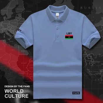 Líbya polo shirts mužov krátky rukáv biele značky vytlačené pre krajiny 2017 bavlna národ tímu vlajkou nové LBY Líbyjský arabský Islam