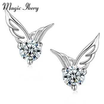 Magic Ikery Nové Rakúske Zirkón Horúce Módne Šperky Jednoduché ornamenty, módne anjel krídla Náušnice Pre Ženy Náušnice Darček MME162