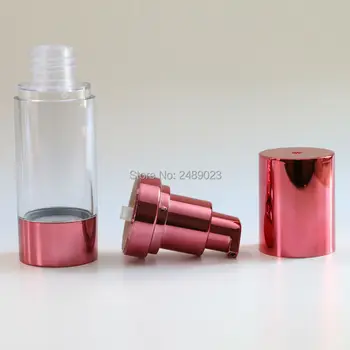 Make-up Nástroje Rose Červené Prázdne Kozmetické Kontajnerov Lotion Fľašiach 15ml/ 30ml/ 50ml Plastové Fľaše, Balenie 2 ks/veľa