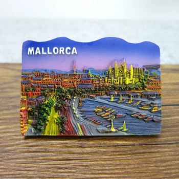 Mallorca Španielsko Cestovného Ruchu Suveníry, Magnety Na Chladničku Tvorivé Živice Chladnička Magnetické Správu Nálepky Domova Dekorácie