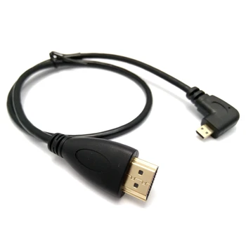 Micro HDMI Kábel Vľavo a v Pravom Uhle 90 Stupňov, Micro HDMI HDMI Kábel pre Digitálny fotoaparát a telefóny tablety 50 cm/150 cm