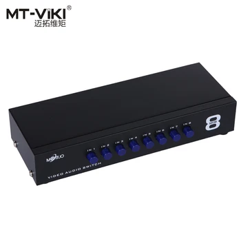 MT-VIKI 8 Port AV RCA Video, Audio Prepínač Analógový Signál Source Selector 8 V 1 Z MT-831AV