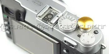 Mäkké Vydania Zlaté Kovové Tlačidlo pre Leica Contax Fujifilm X100 veľkosť:L